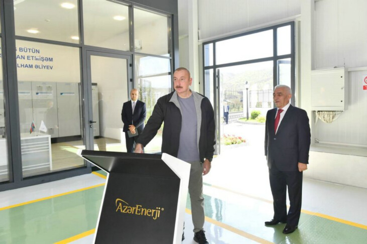 <p>Dövlət başçısı “AzərEnerji” ASC-nin “Cahangirbəyli” Su Elektrik Stansiyasının açılışında iştirak edib (FOTO=11)</p>